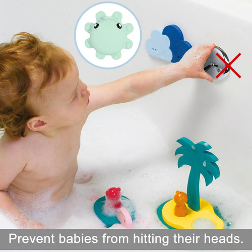 Silicone Bathtub Overflow Drain Cover with Suction Cup - Adds Inches of Water for Deeper Bath