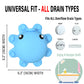 Bathtub Overflow Drain Cover - Bathtub Stopper,  Bathtub Drain Cover, Bath Tub Drain Stoppers, Tub Stopper Bathtub Drain, Drain Cover Bathroom Tub, Silicone Bathtub Overflow Cover with Suction Cups, Cute Bathroom Accessories