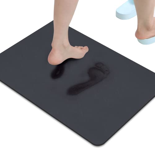 Contour Bath Rugs for Toilet, GOYLSER U-Shaped Toilet Bathroom Rugs, Water Absorption Black Bathroom Rug Set, Durable Soft Cozy Toilet Floor Mat for Urine, Non Slip Easy to Clean Toilet Mat Set