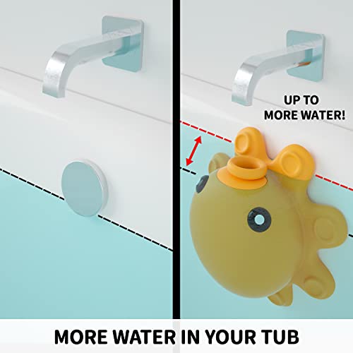 Bathtub Overflow Drain Cover - Bathtub Stopper,  Bathtub Drain Cover, Bath Tub Drain Stoppers, Tub Stopper Bathtub Drain, Drain Cover Bathroom Tub, Silicone Bathtub Overflow Cover with Suction Cups, Cute Bathroom Accessories