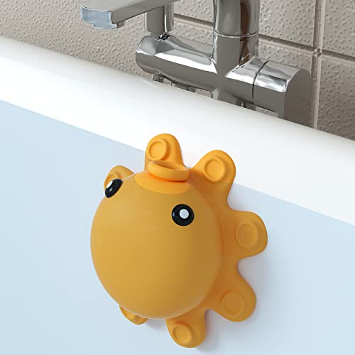 Bathtub Overflow Drain Cover - Bathtub Stopper,  Bathtub Drain Cover, Bath Tub Drain Stoppers, Tub Stopper Bathtub Drain, Drain Cover Bathroom Tub, Silicone Bathtub Overflow Cover with Suction Cups, Cute Bathroom Accessories