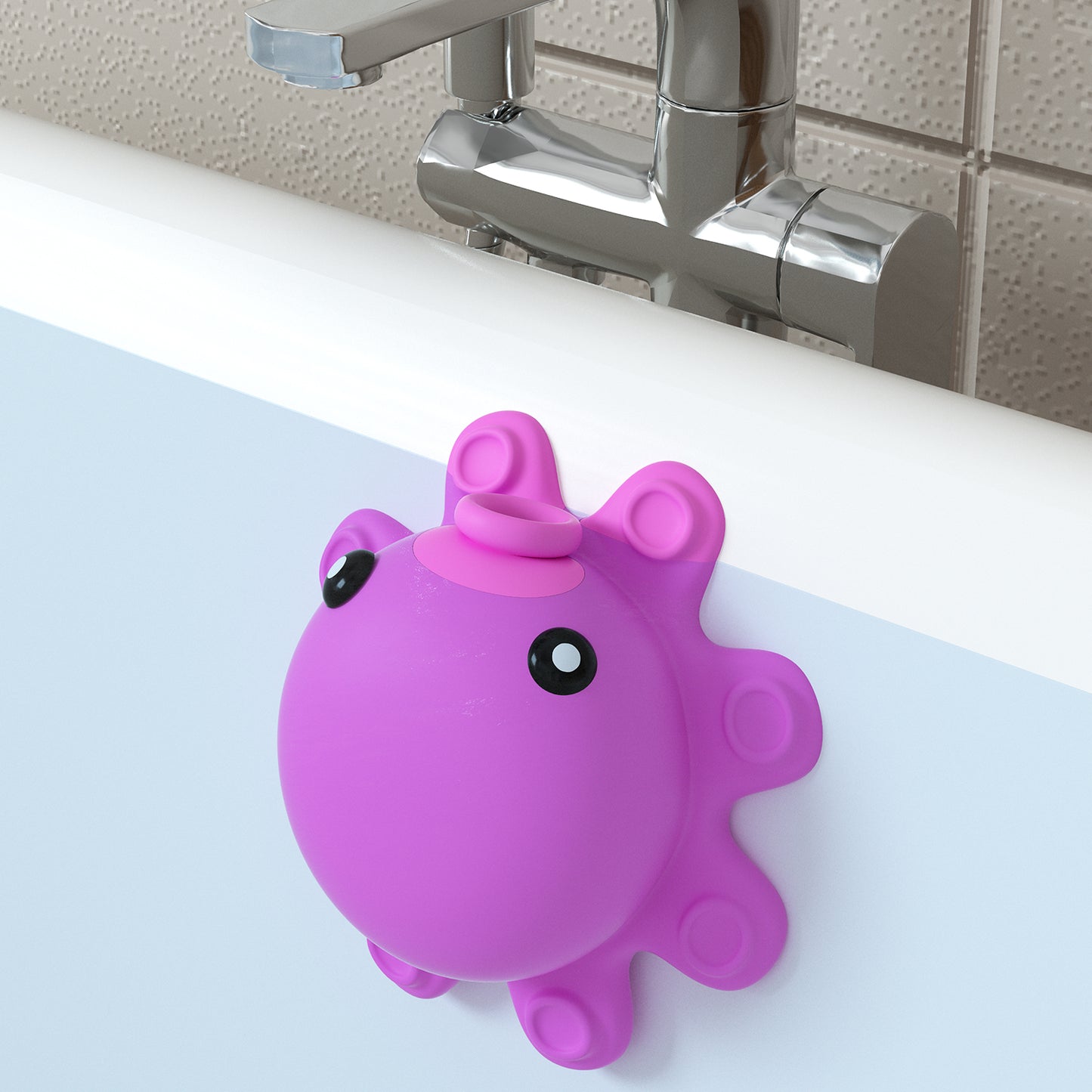 Bathtub Overflow Drain Cover - Bathtub Stopper,  Bathtub Drain Cover, Bath Tub Drain Stoppers, Tub Stopper Bathtub Drain, Drain Cover Bathroom Tub, Silicone Bathtub Overflow Cover with Suction Cups, Cute Bathroom Accessories